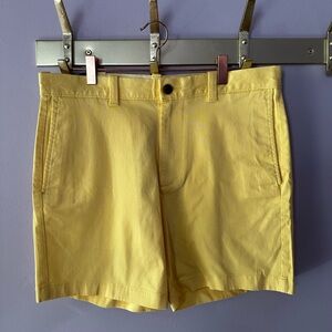 NWT J. Crew Yellow Flex Chino Shorts 7” Inseam